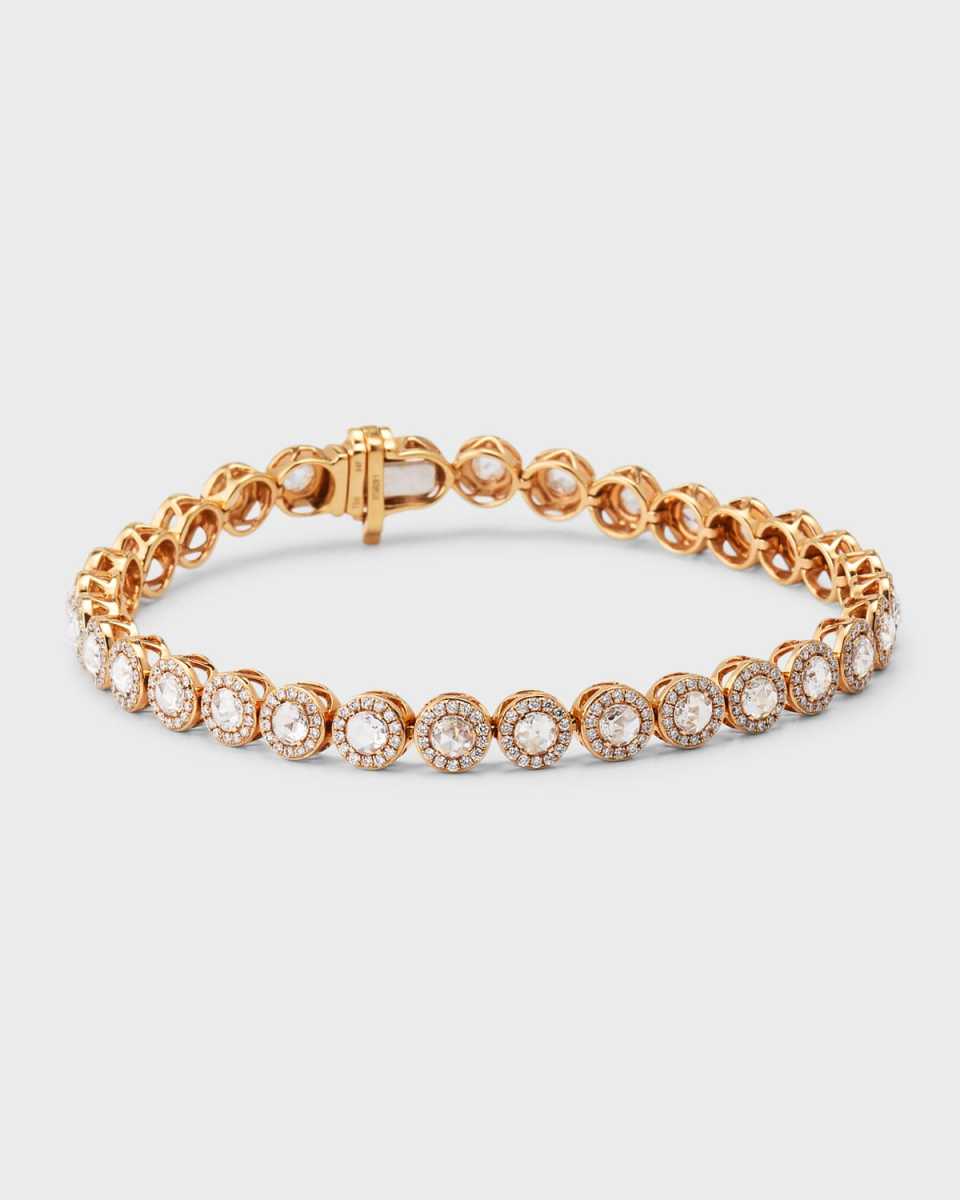 Scallop Diamond Tennis Bracelet, 3.5tcw
